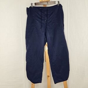 Vintage Nautical XL navy nylon capris